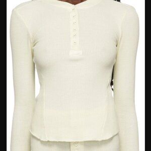 SKIMS Heavy Waffle Henley